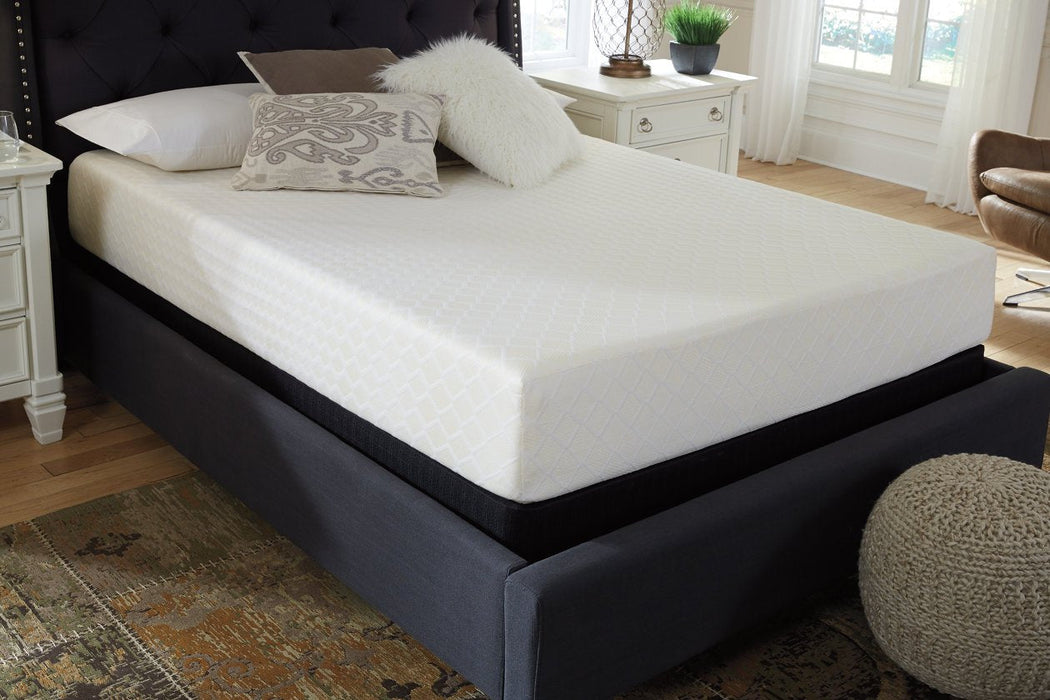 10 Inch Chime Memory Foam White Queen Mattress in a Box - Lara Furniture