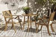 Vallerie Brown Outdoor Chairs with Table Set (Set of 3) - Lara Furniture