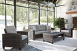 Cloverbrooke Gray 4-Piece Outdoor Conversation Set - Lara Furniture