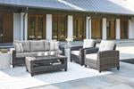 Cloverbrooke Gray 4-Piece Outdoor Conversation Set - Lara Furniture