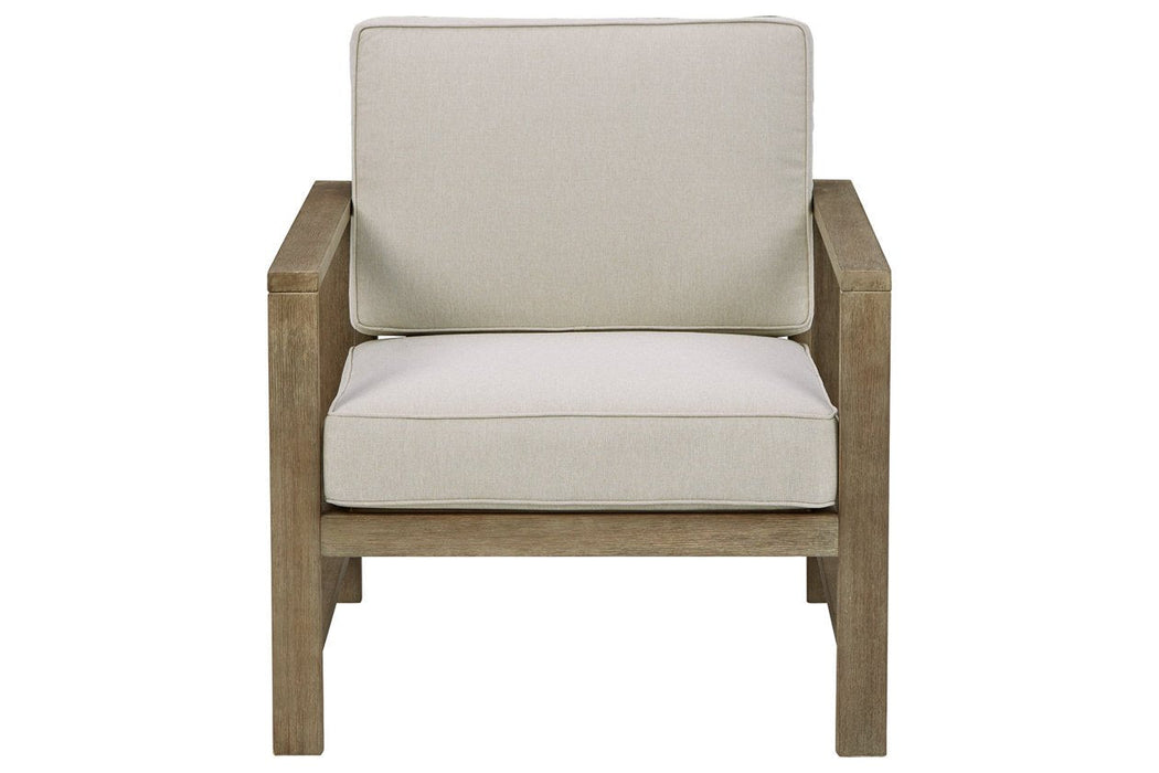 Fynnegan Light Brown Lounge Chair with Cushion (Set of 2) - Lara Furniture