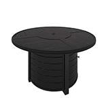 Castle Island Dark Brown Fire Pit Table - Lara Furniture