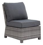 Salem Beach Gray Armless Chair with Cushion - Lara Furniture
