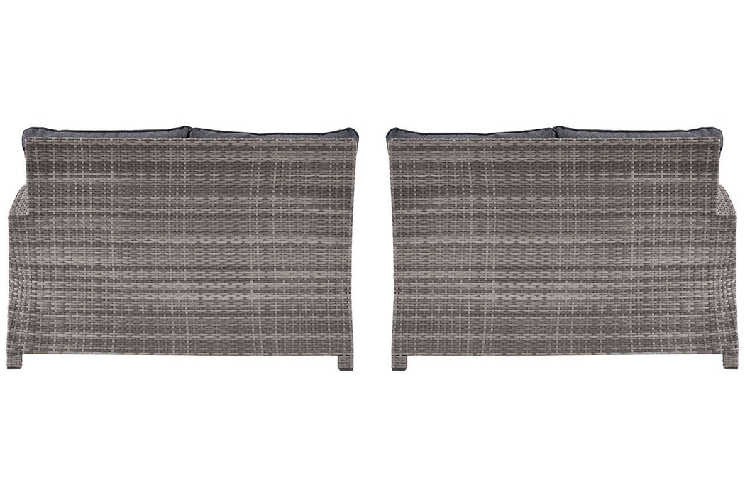 Salem Beach Gray Left-Arm Facing Loveseat/Right-Arm Facing Loveseat - Lara Furniture