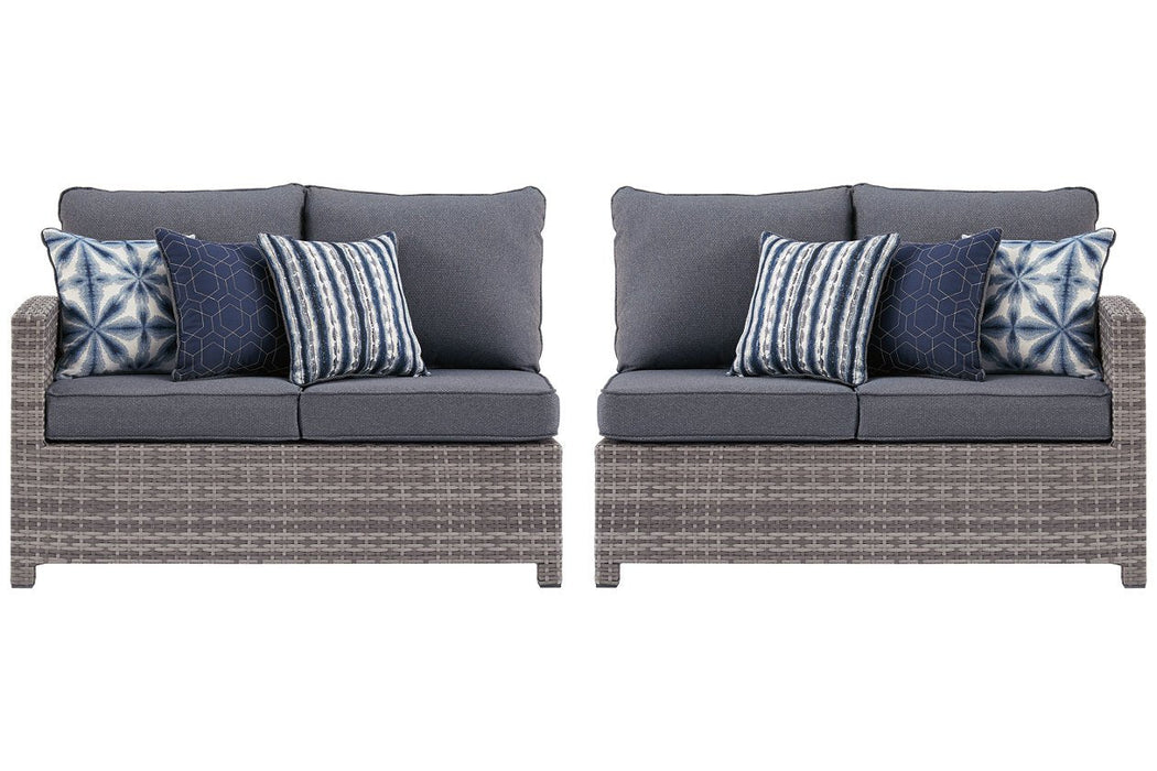 Salem Beach Gray Left-Arm Facing Loveseat/Right-Arm Facing Loveseat - Lara Furniture