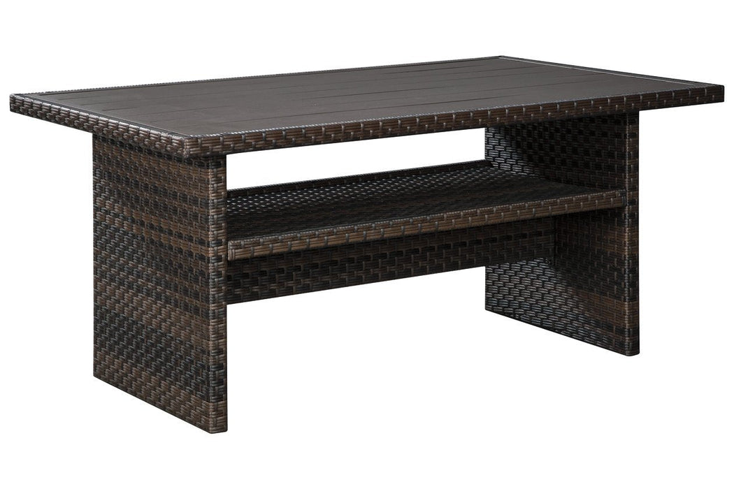 Easy Isle Dark Brown/Beige Multi-Use Table - Lara Furniture