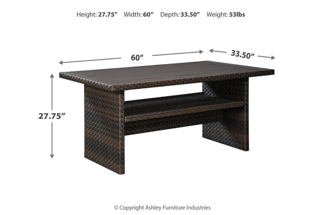 Easy Isle Dark Brown/Beige Multi-Use Table - Lara Furniture