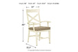 Preston Bay Antique White Arm Chair with Cushion (Set of 2) - Lara Furniture