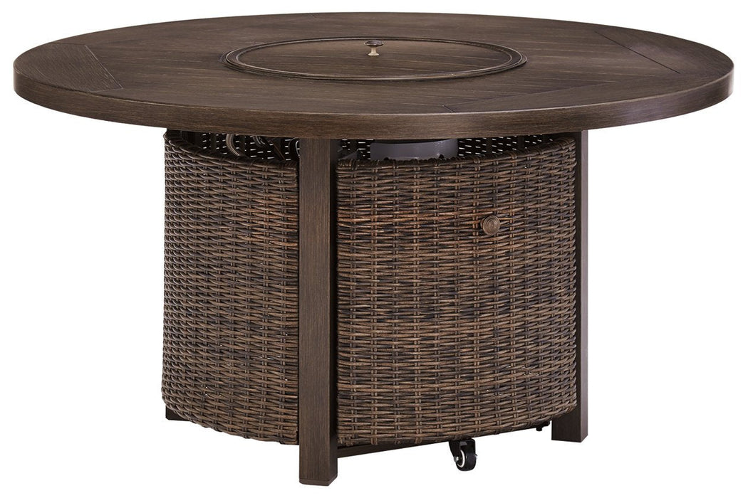 Paradise Trail Medium Brown Fire Pit Table - Lara Furniture