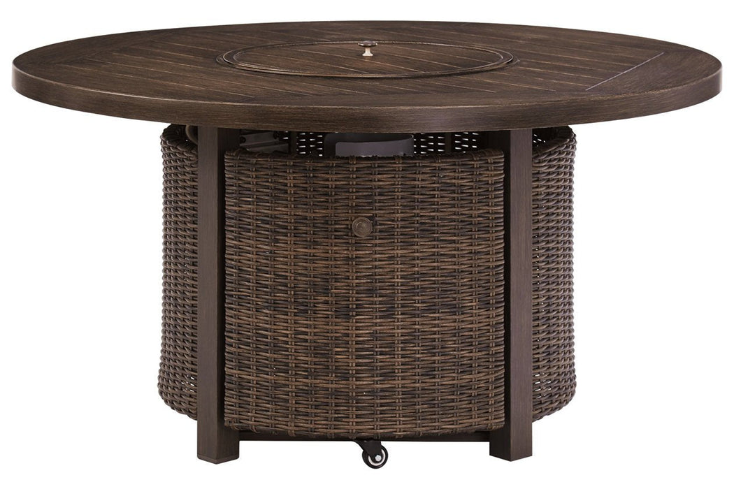 Paradise Trail Medium Brown Fire Pit Table - Lara Furniture