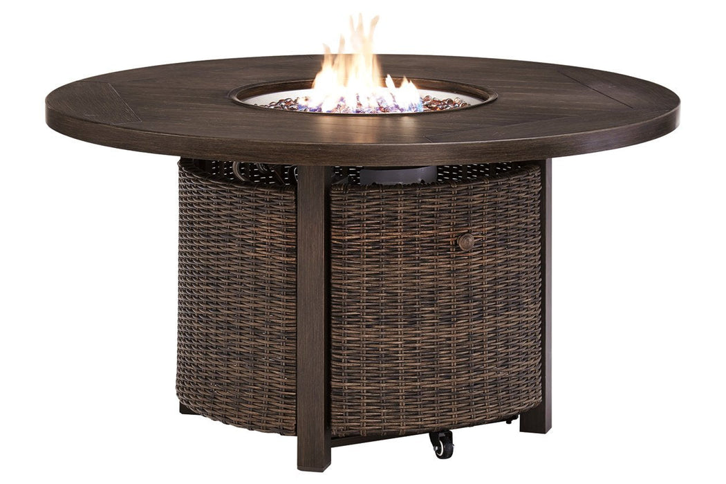 Paradise Trail Medium Brown Fire Pit Table - Lara Furniture