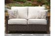 Paradise Trail Medium Brown Loveseat with Cushion - Lara Furniture