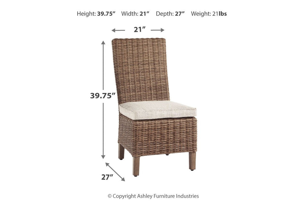 Beachcroft Beige Side Chair with Cushion (Set of 2) - Lara Furniture