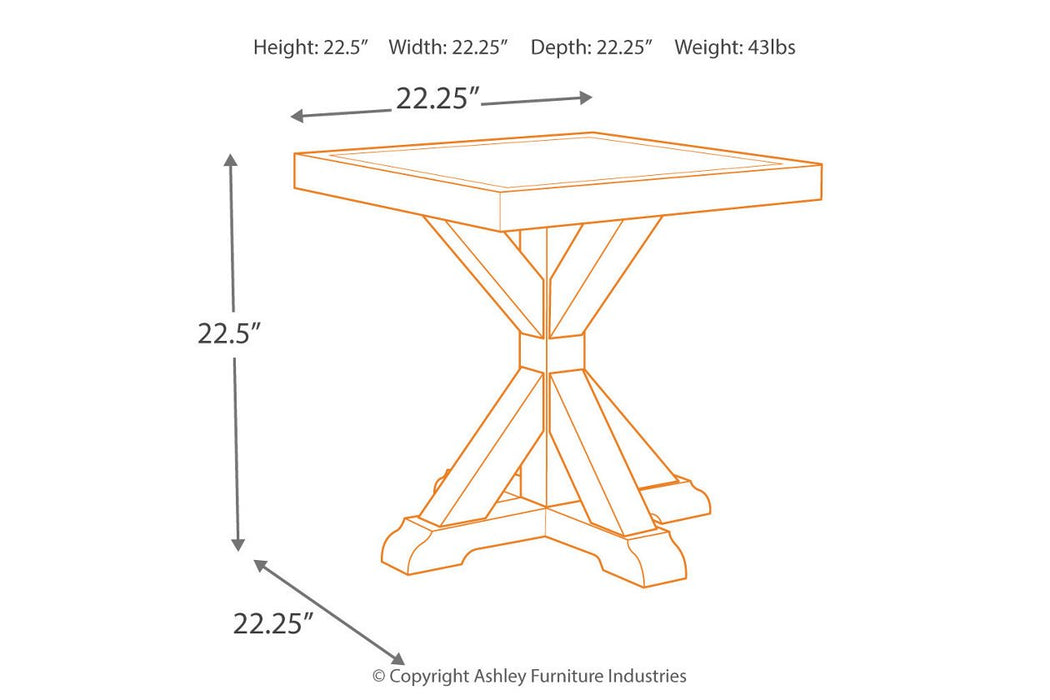 Beachcroft Beige End Table - Lara Furniture