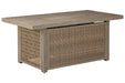 Beachcroft Beige Fire Pit Table - Lara Furniture