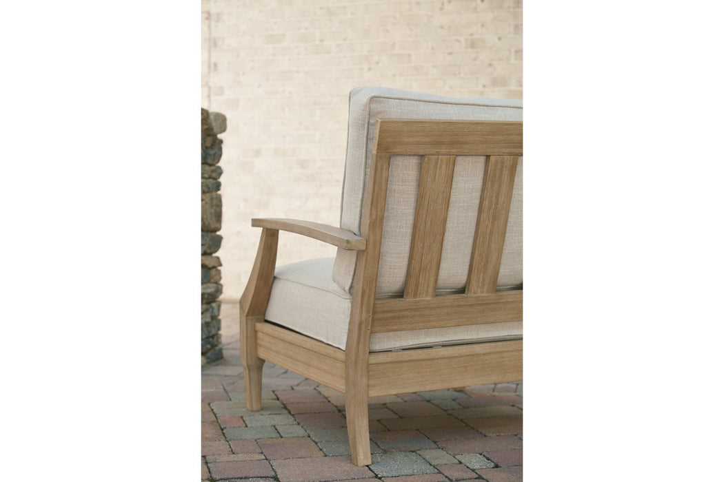 Clare View Beige Lounge Chair with Cushion - Lara Furniture