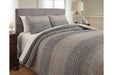 Arturo Natural/Charcoal 3-Piece King Duvet Cover Set - Lara Furniture