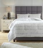 Adrianna White/Gray 3-Piece King Comforter Set - Lara Furniture