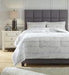 Adrianna White/Gray 3-Piece King Comforter Set - Lara Furniture