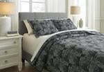 Jabesh Black 3-Piece Queen Quilt Set - Lara Furniture