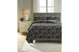 Jabesh Black 3-Piece Queen Quilt Set - Lara Furniture