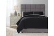 Thornam Black 3-Piece Queen Coverlet Set - Lara Furniture