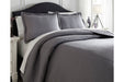 Raleda Gray 3-Piece Queen Coverlet Set - Lara Furniture