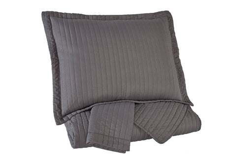 Raleda Gray 3-Piece King Coverlet Set - Lara Furniture