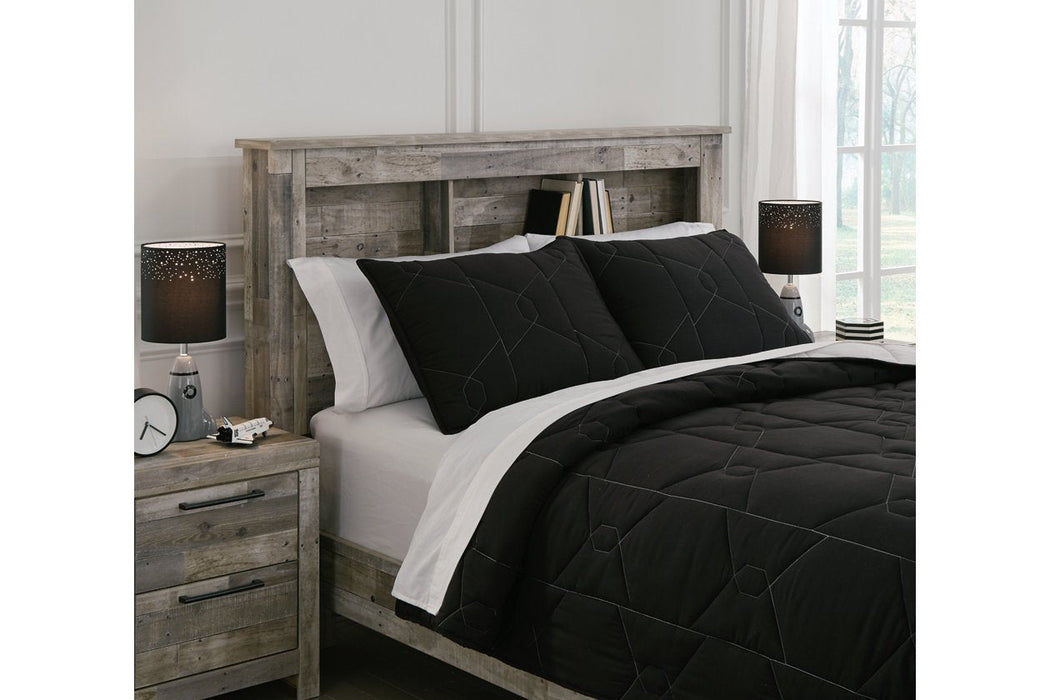 Meliora Black/White/Gray Full Quilt Set - Lara Furniture