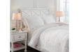 Jenalyn White/Light Pink Full Comforter Set - Lara Furniture