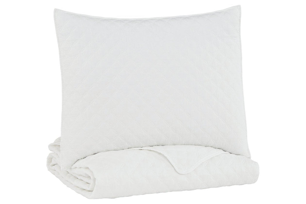 Ryter White Twin Coverlet Set - Lara Furniture