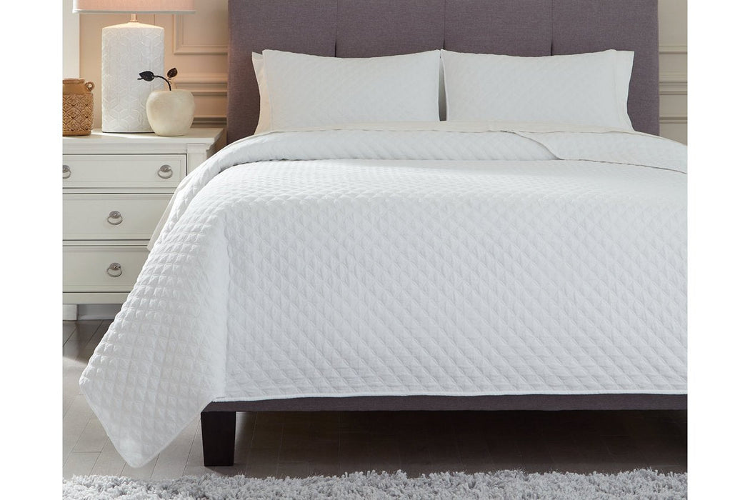 Ryter White Twin Coverlet Set - Lara Furniture