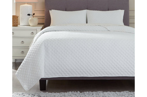 Ryter White Queen/Full Coverlet Set - Lara Furniture