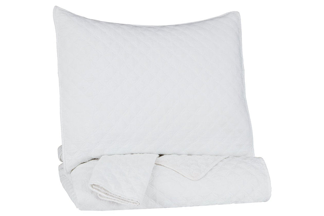 Ryter White Twin Coverlet Set - Lara Furniture