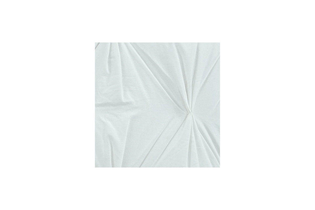 Rimy White 3-Piece Queen Comforter Set - Lara Furniture