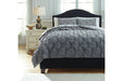 Rimy Gray 3-Piece King Comforter Set - Lara Furniture