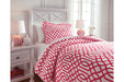 Loomis Fuchsia 2-Piece Twin Comforter Set - Lara Furniture