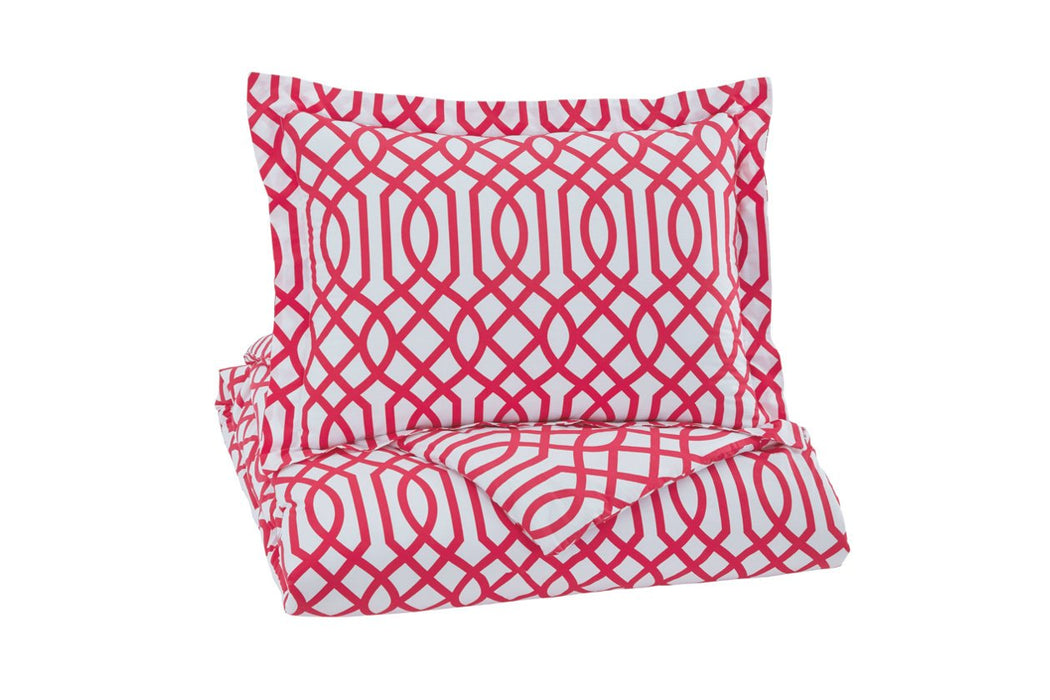 Loomis Fuchsia 2-Piece Twin Comforter Set - Lara Furniture