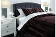 Wanete Wine 3-Piece King Comforter Set - Lara Furniture