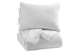 Maurilio White 3-Piece King Comforter Set - Lara Furniture