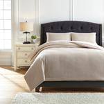 Mayda Beige 3-Piece King Comforter Set - Lara Furniture