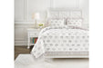 Hartlen Gray/White Full Comforter Set - Lara Furniture