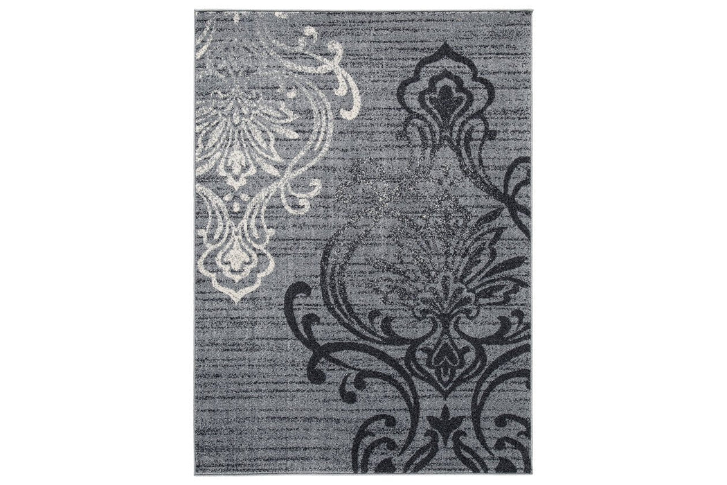 Verrill Black/Cream/Gray 8' x 10' Rug - Lara Furniture