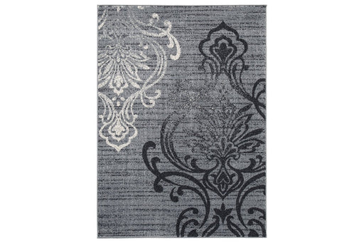 Verrill Black/Cream/Gray 5' x 7' Rug - Lara Furniture