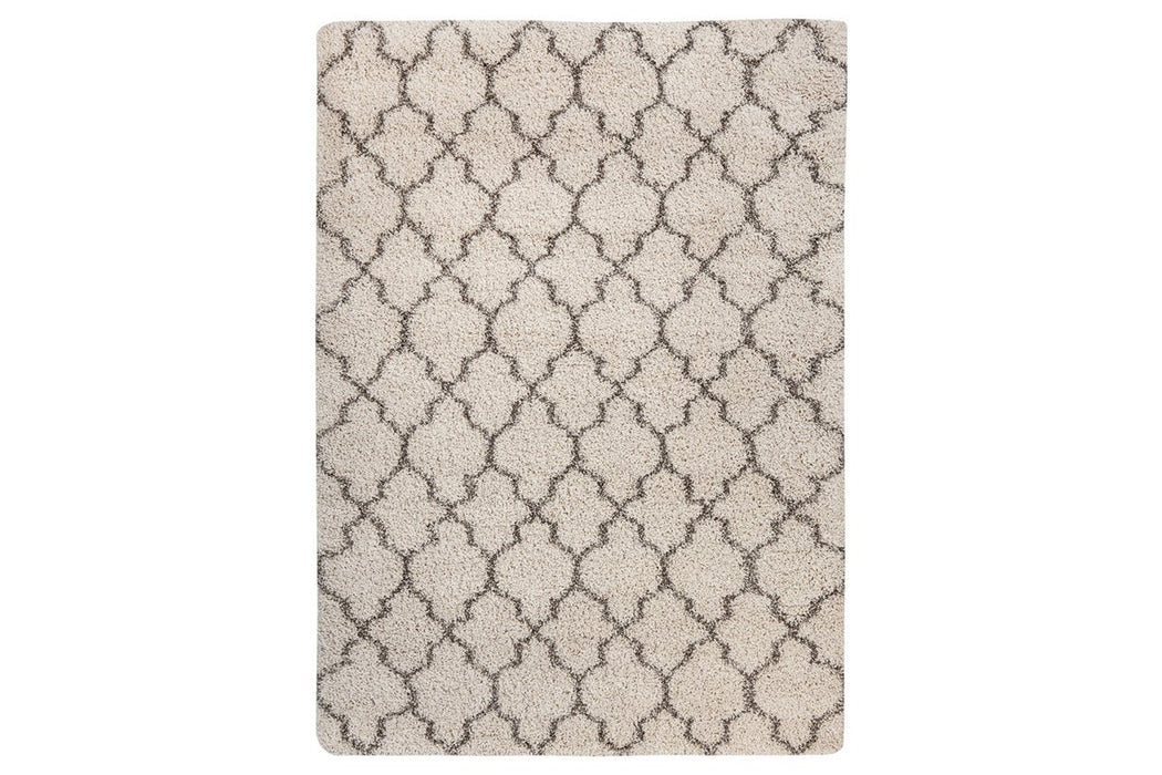 Lara Cream/Charcoal 5'3" x 7'5" Rug - Lara Furniture