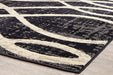 Avi Black/Cream/Gray 5'3" x 7'6" Rug - Lara Furniture