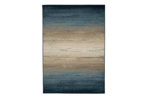 Ignacio Blue/Tan 5'1" x 7'6" Rug - Lara Furniture