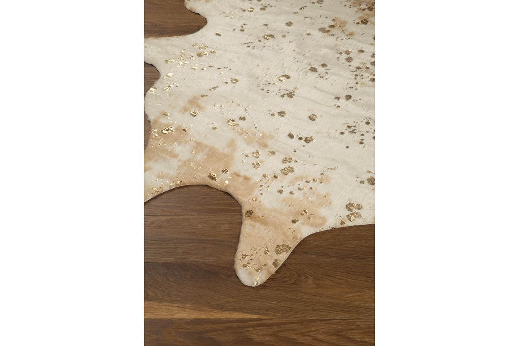 Jaxith Ivory/Tan 5' x 7' Rug - Lara Furniture