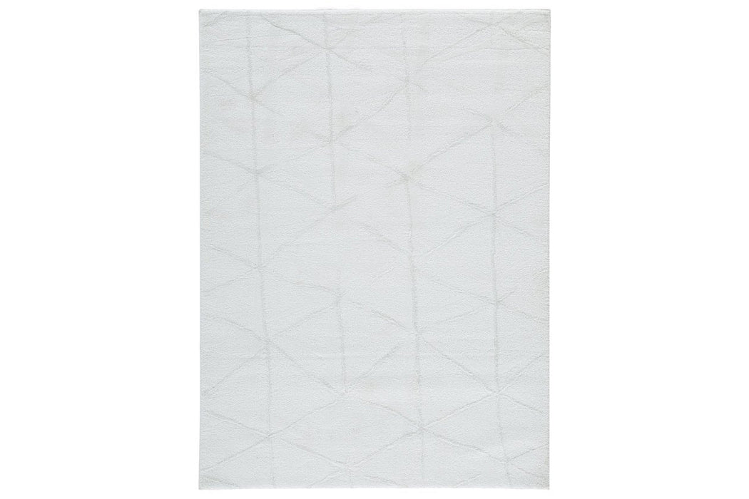 Scarrit White 7'10" x 9'10" Rug - Lara Furniture