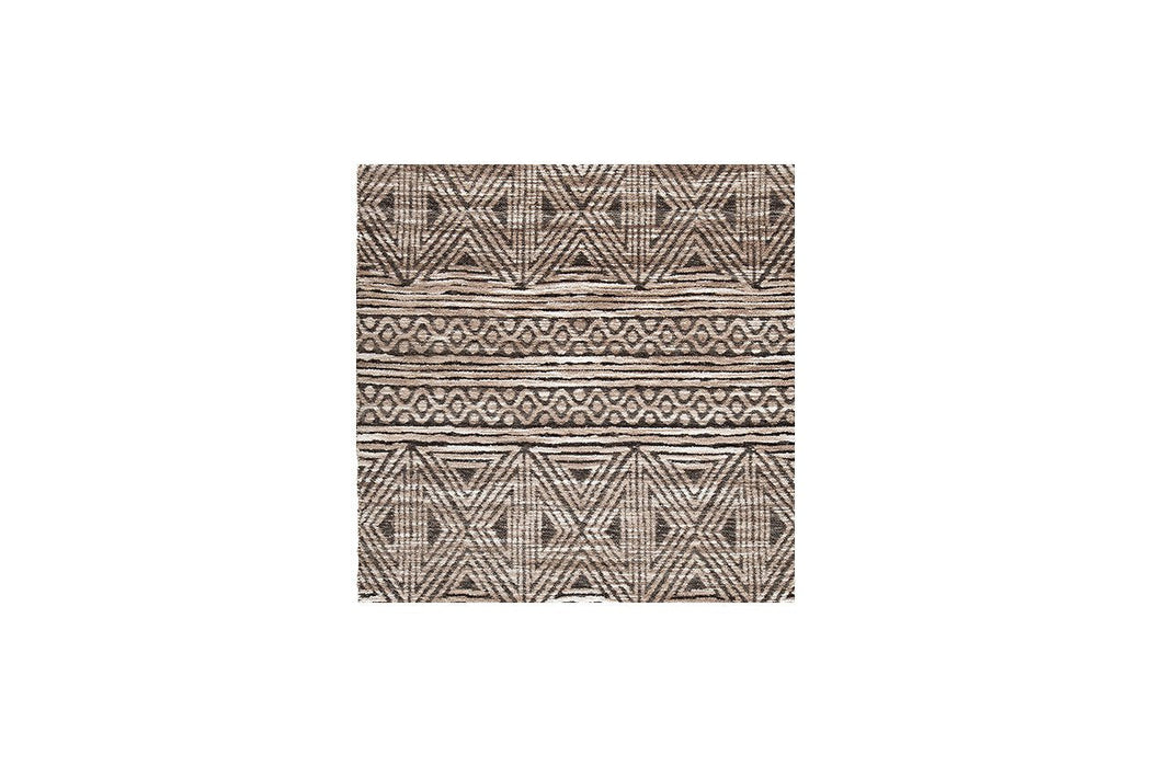 Kylin Taupe/Charcoal/White Large Rug - Lara Furniture